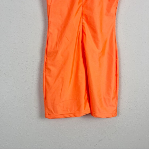 Effie Kats Anadi Neon Orange Mini Dress Size Medium - Picture 7 of 8